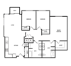 Three bedroom floor plan